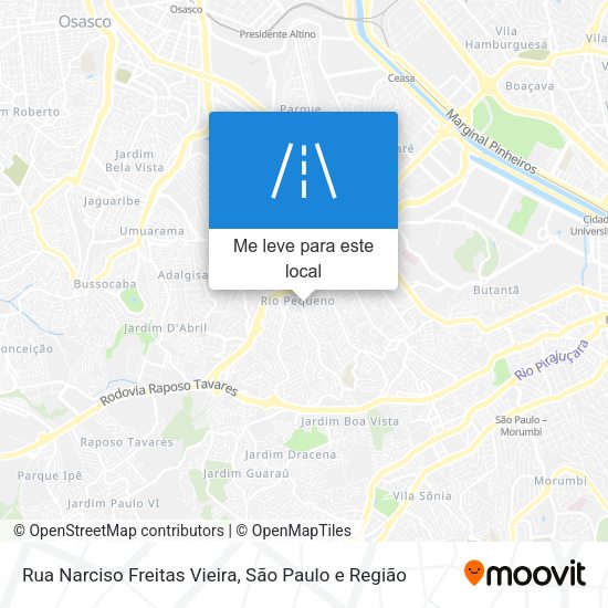 Rua Narciso Freitas Vieira mapa