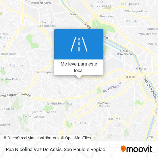 Rua Nicolina Vaz De Assis mapa