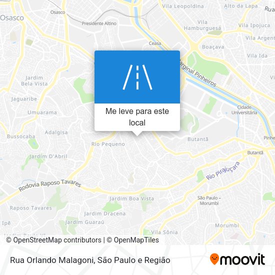Rua Orlando Malagoni mapa