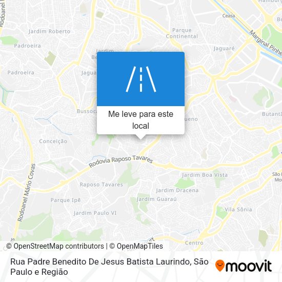 Rua Padre Benedito De Jesus Batista Laurindo mapa