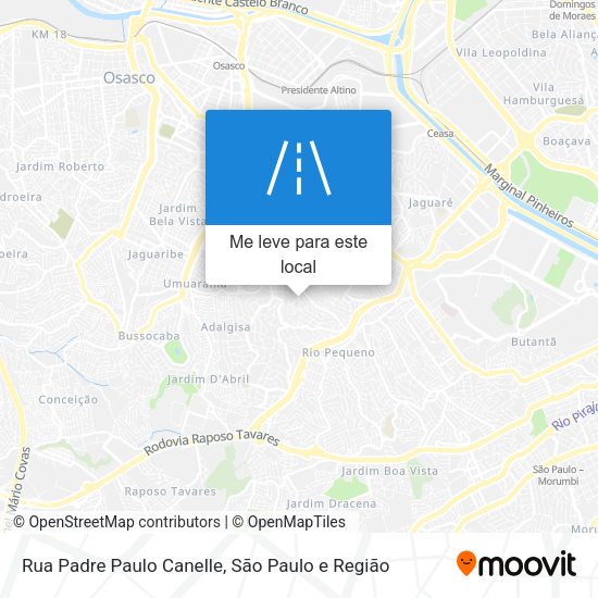 Rua Padre Paulo Canelle mapa