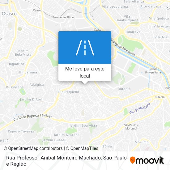 Rua Professor Aníbal Monteiro Machado mapa