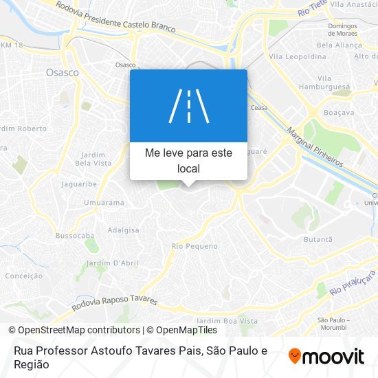 Rua Professor Astoufo Tavares Pais mapa