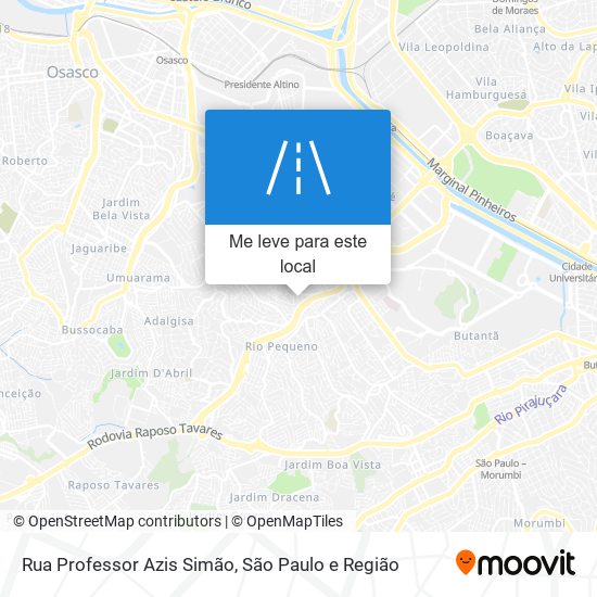 Rua Professor Azis Simão mapa