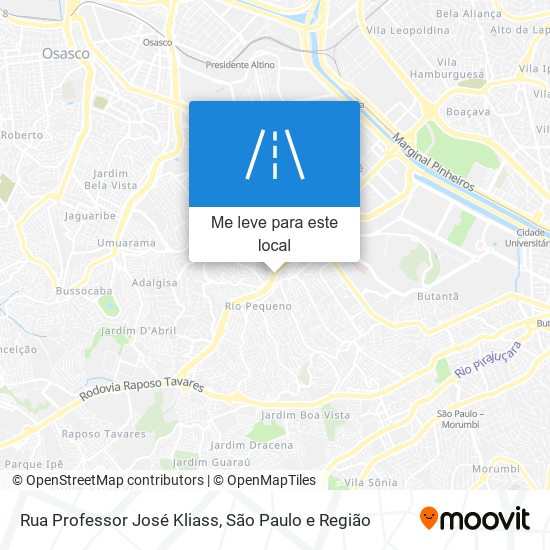 Rua Professor José Kliass mapa