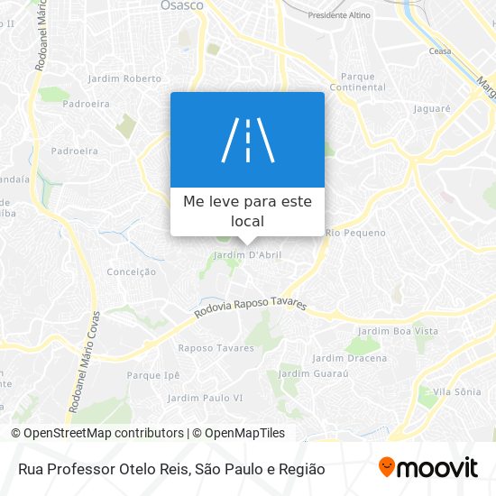 Rua Professor Otelo Reis mapa