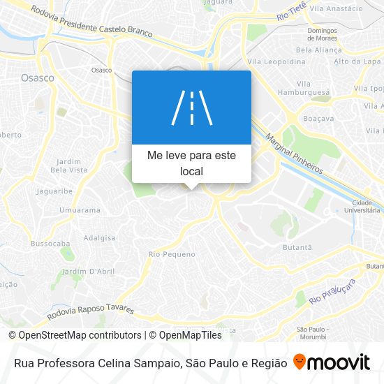Rua Professora Celina Sampaio mapa