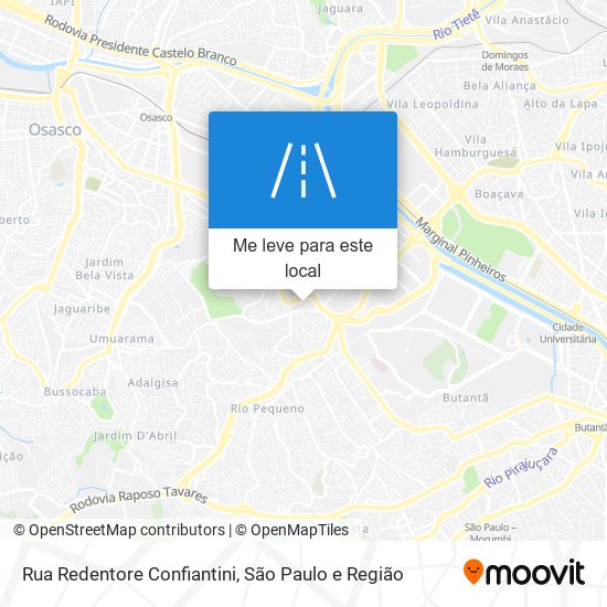 Rua Redentore Confiantini mapa