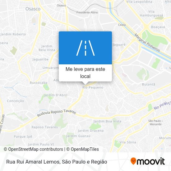 Rua Rui Amaral Lemos mapa