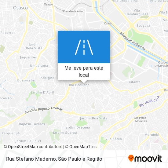 Rua Stefano Maderno mapa