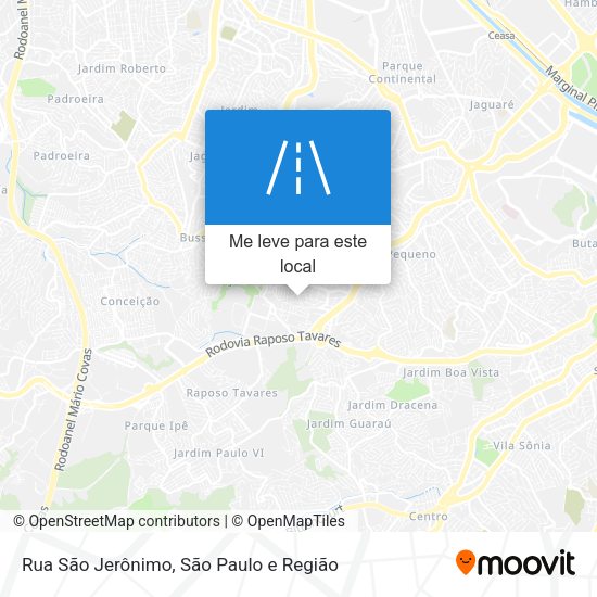 Rua São Jerônimo mapa