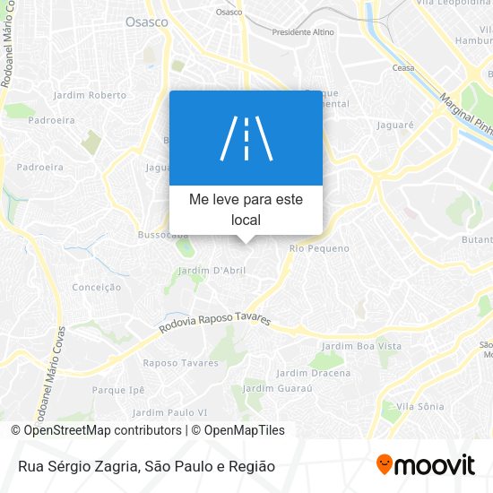 Rua Sérgio Zagria mapa