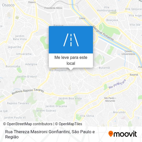 Rua Thereza Masironi Gonfiantini mapa
