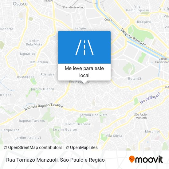 Rua Tomazo Manzuoli mapa