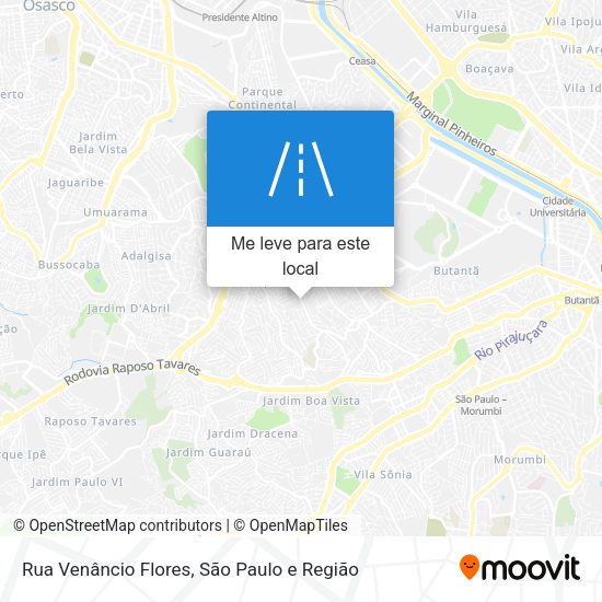Rua Venâncio Flores mapa
