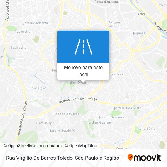 Rua Virgílio De Barros Toledo mapa