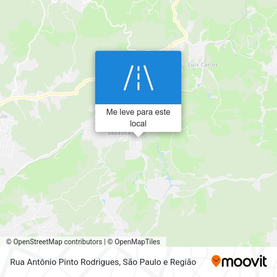 Rua Antônio Pinto Rodrigues mapa