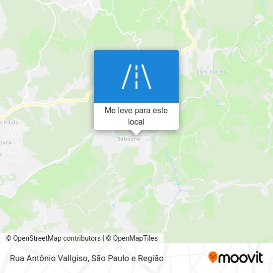 Rua Antônio Vallgiso mapa