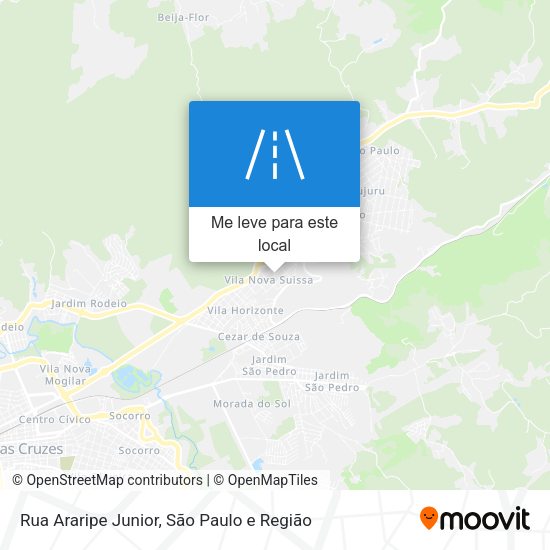 Rua Araripe Junior mapa