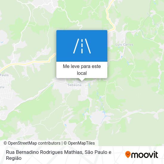 Rua Bernadino Rodrigues Mathias mapa