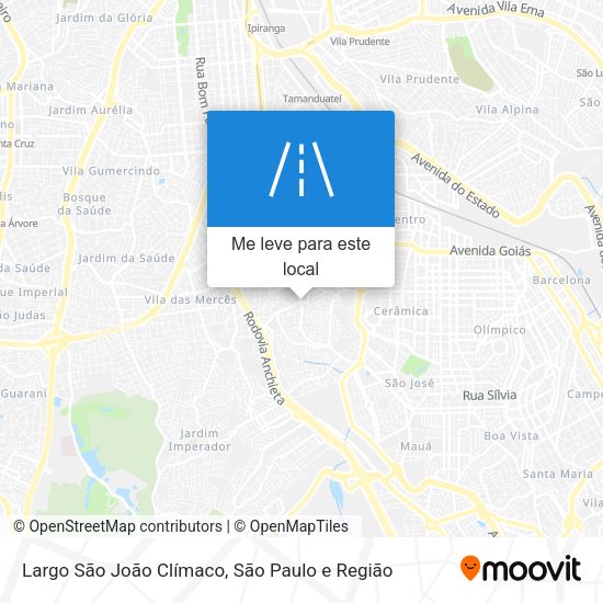 Largo São João Clímaco mapa