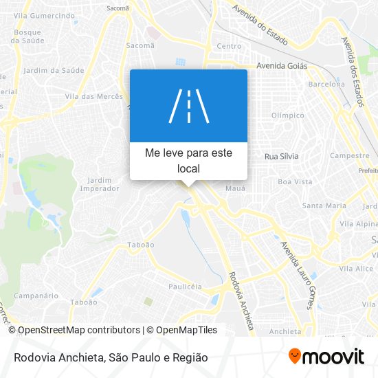 Rodovia Anchieta mapa