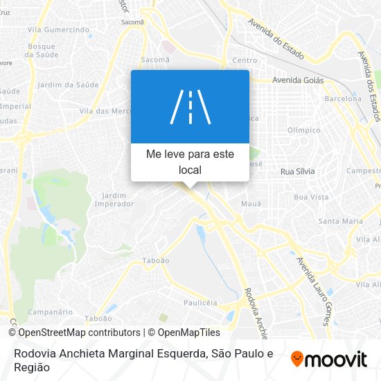 Rodovia Anchieta Marginal Esquerda mapa