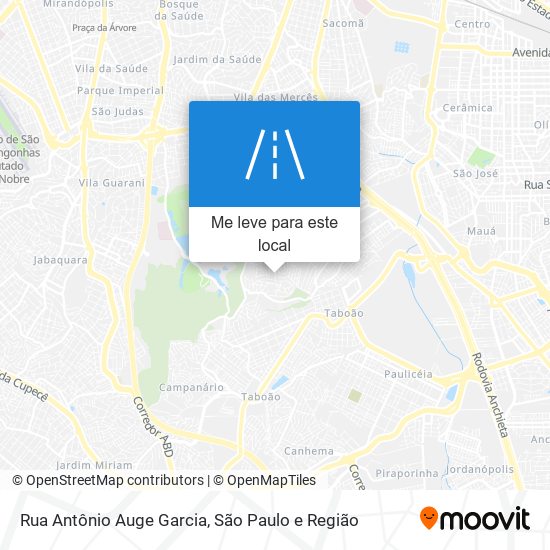 Rua Antônio Auge Garcia mapa