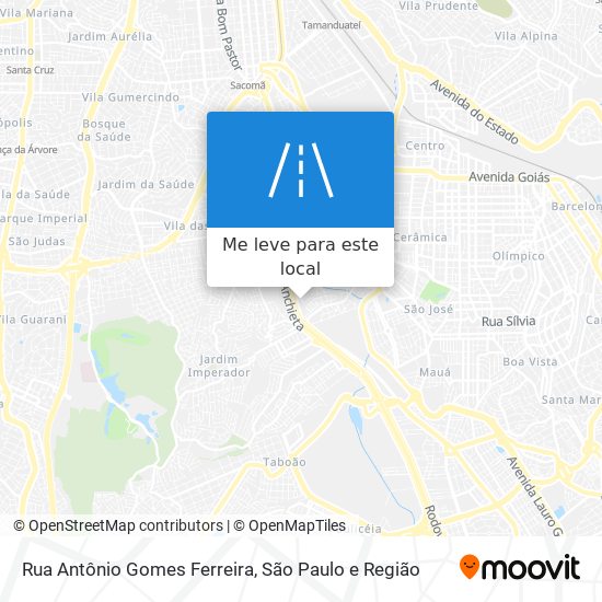 Rua Antônio Gomes Ferreira mapa