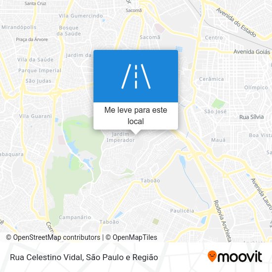 Rua Celestino Vidal mapa