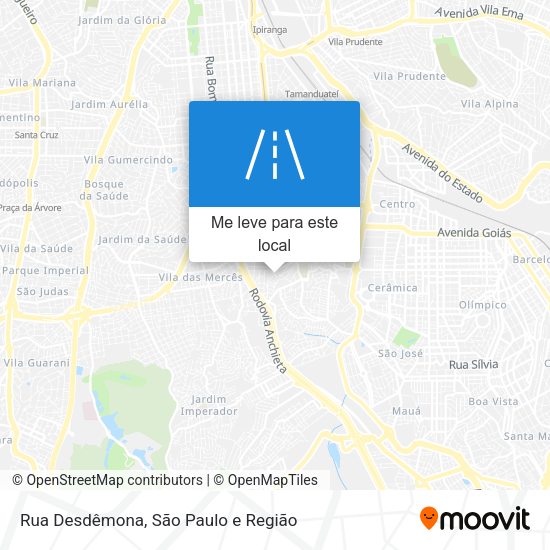 Rua Desdêmona mapa