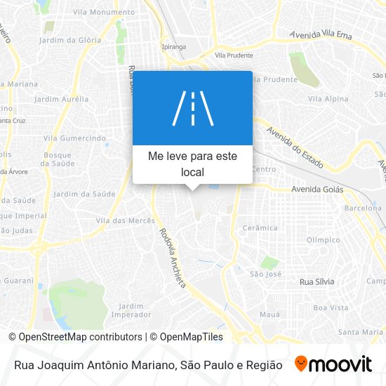 Rua Joaquim Antônio Mariano mapa
