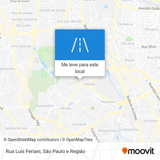Rua Luis Feriani mapa