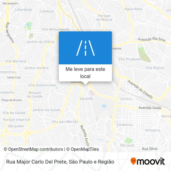 Rua Major Carlo Del Prete mapa