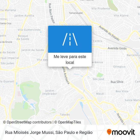 Rua Mloisés Jorge Mussi mapa