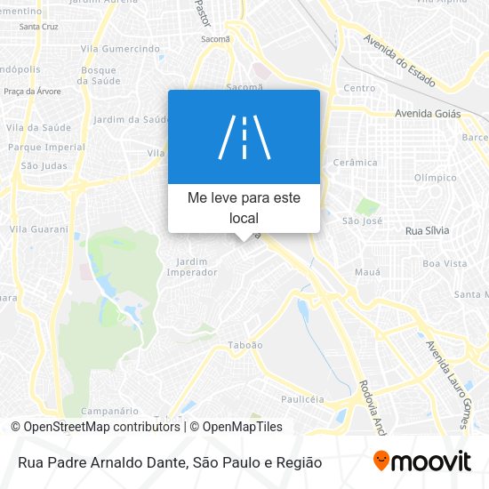 Rua Padre Arnaldo Dante mapa