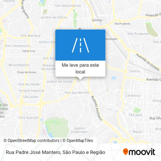 Rua Padre José Mantero mapa