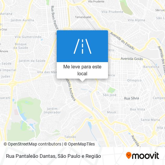 Rua Pantaleão Dantas mapa