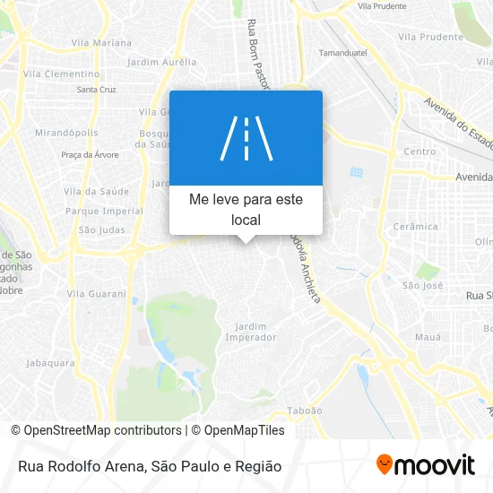 Rua Rodolfo Arena mapa