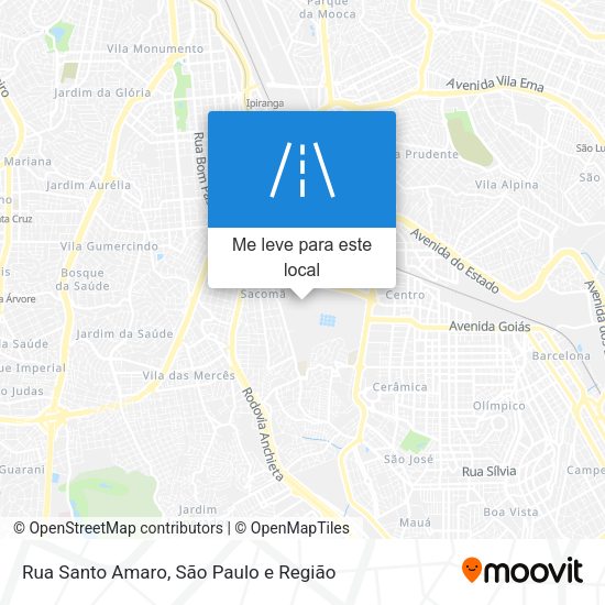 Rua Santo Amaro mapa