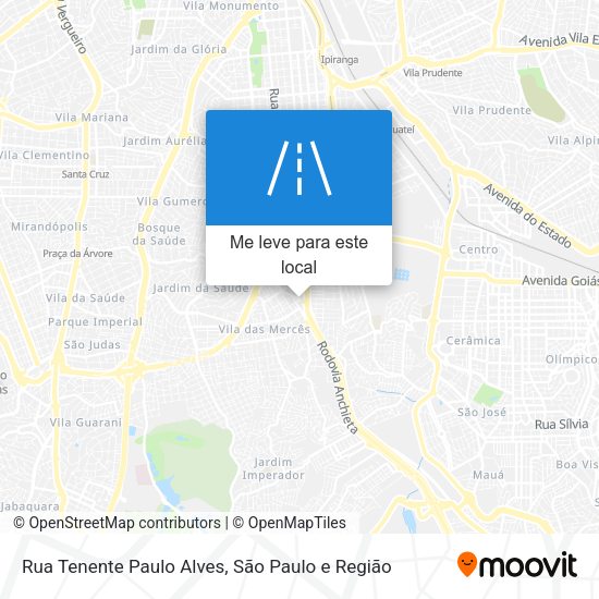 Rua Tenente Paulo Alves mapa