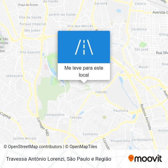 Travessa Antônio Lorenzi mapa