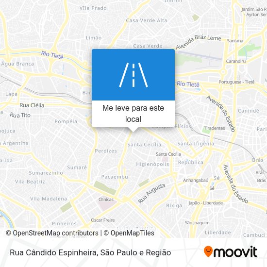 Rua Cândido Espinheira mapa