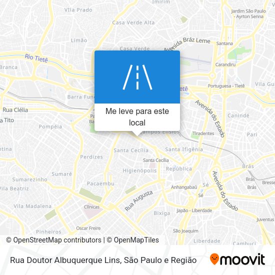 Rua Doutor Albuquerque Lins mapa