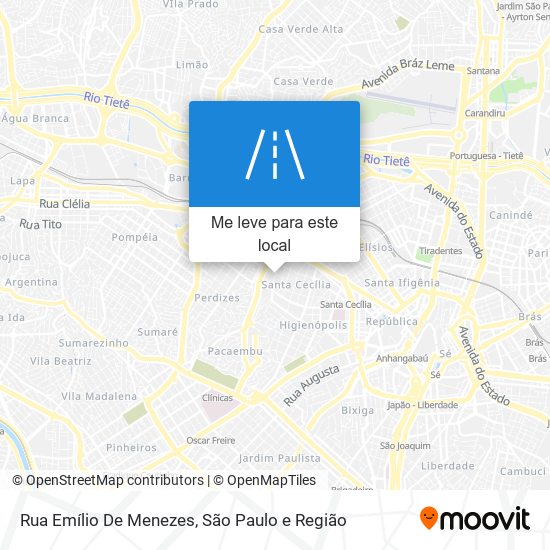 Rua Emílio De Menezes mapa