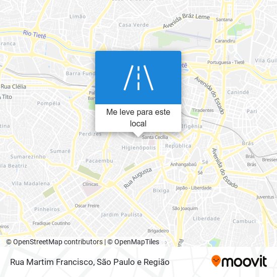 Rua Martim Francisco mapa