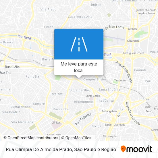 Rua Olímpia De Almeida Prado mapa
