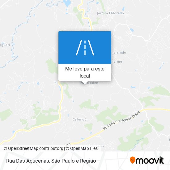 Rua Das Açucenas mapa