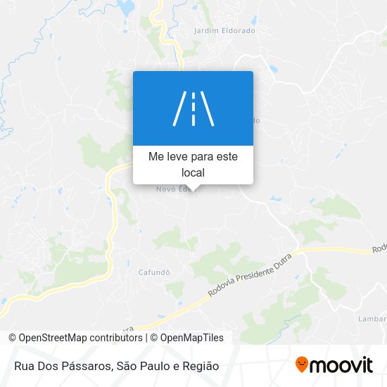 Rua Dos Pássaros mapa