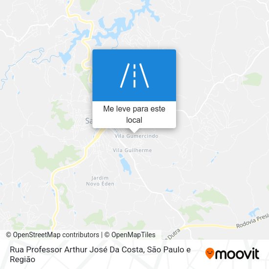 Rua Professor Arthur José Da Costa mapa
